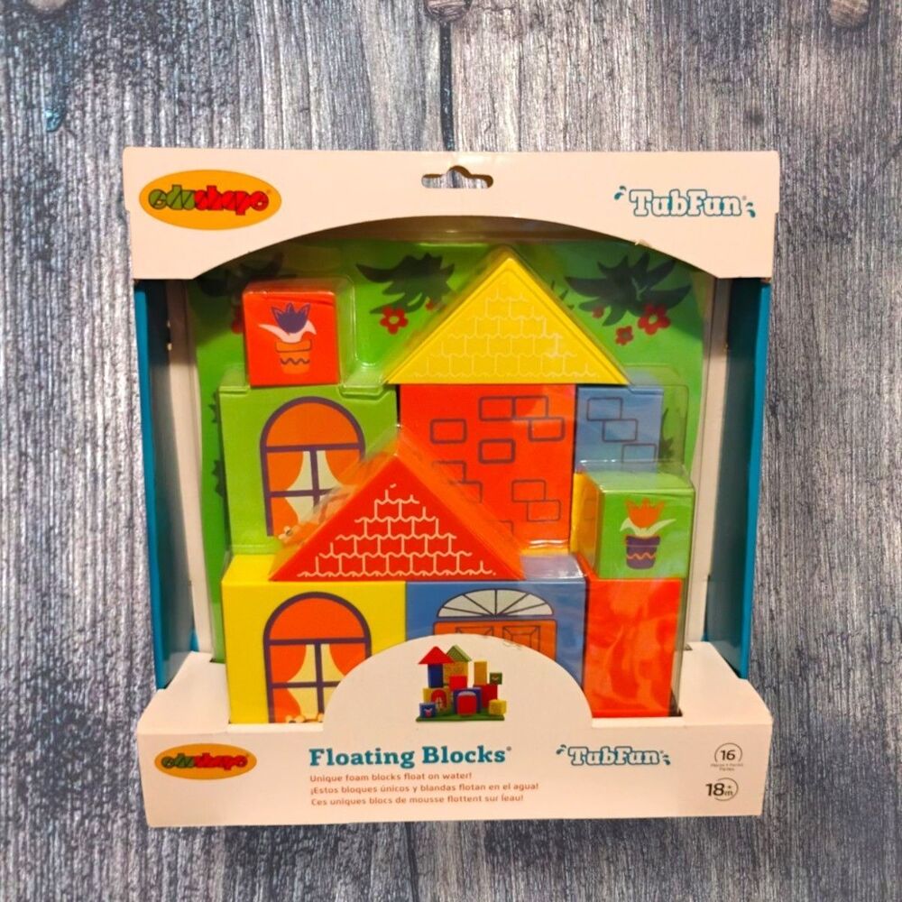 16pc edushape TubFun Floating Blocks 18+ months - New